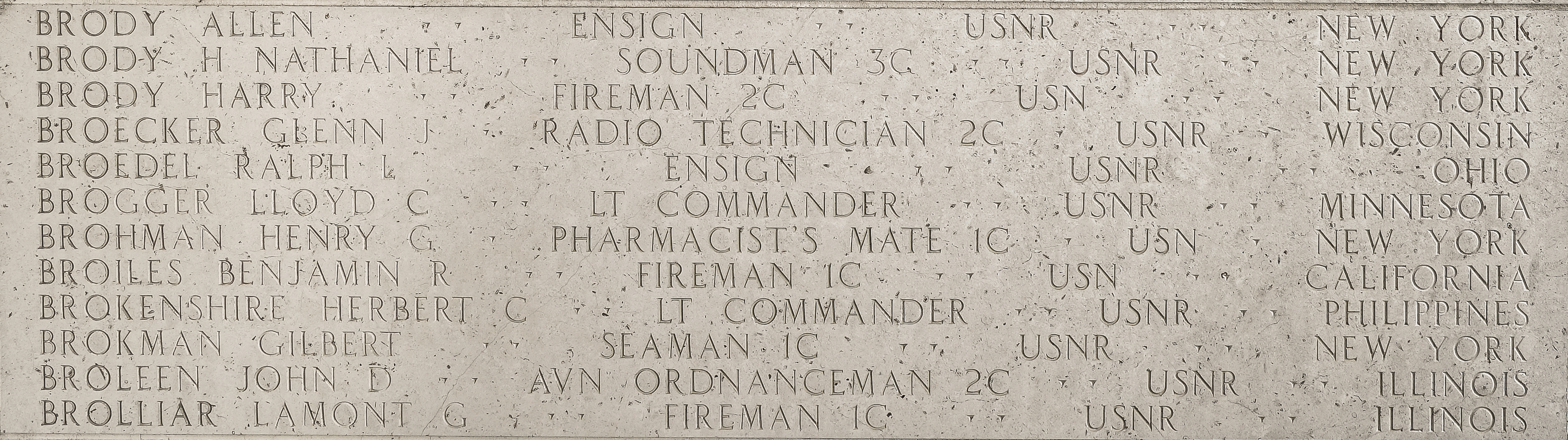 H. Nathaniel Brody, Soundman Third Class